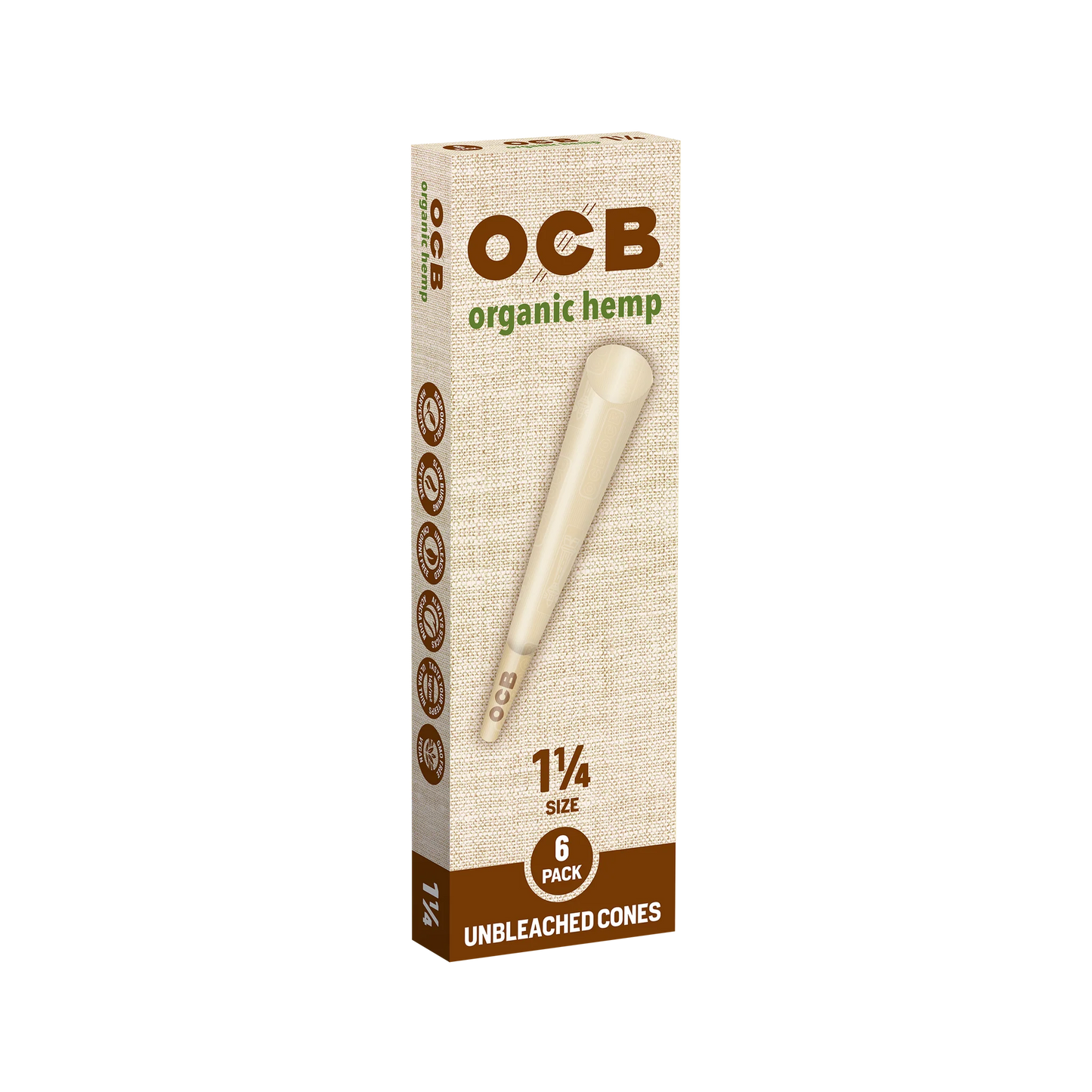 OCB Organic Hemp 1 1/4 Cones