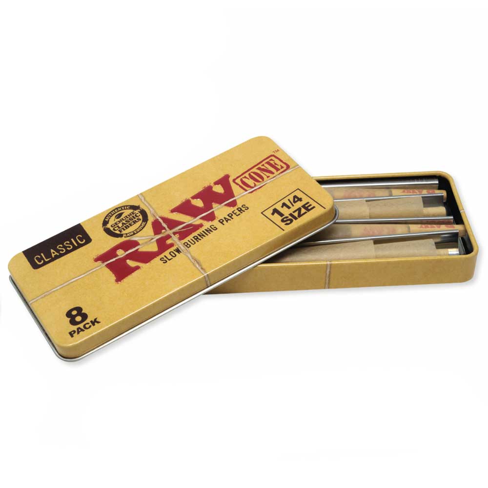 RAW Classic 1 1/4 Cones Tin (8ct)