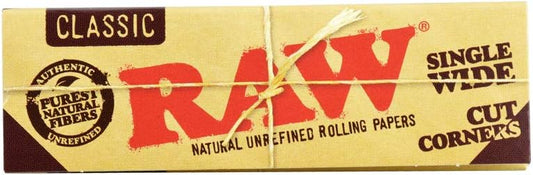 RAW Classic Cut Corners Single Wide Rolling Papers