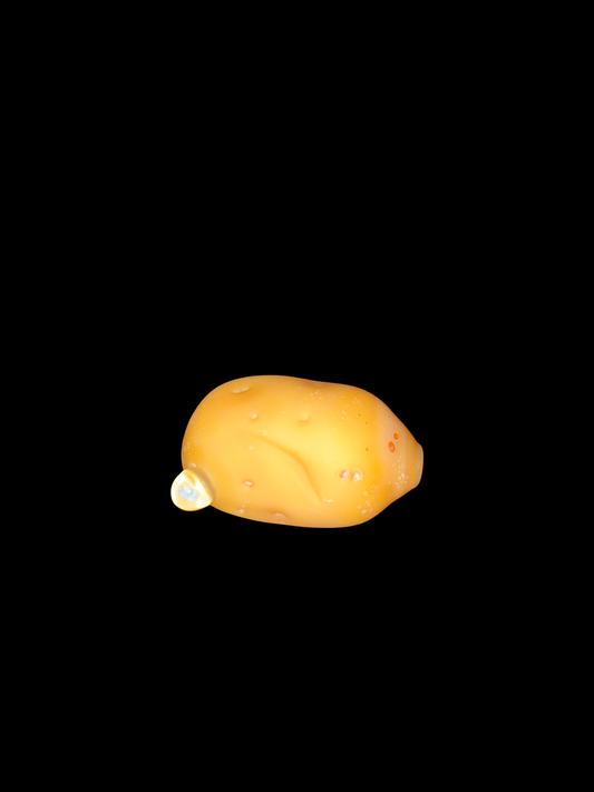 Sculpted Potato Pipe w/ Opal