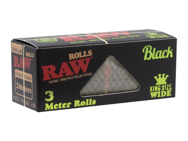 RAW Black Organic King Size Wide Roll